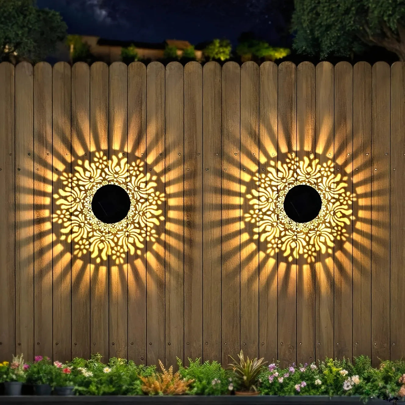 Luminis SolarBloom™ Wandleuchten – Magische Gartenbeleuchtung ohne Strom (2er Set)