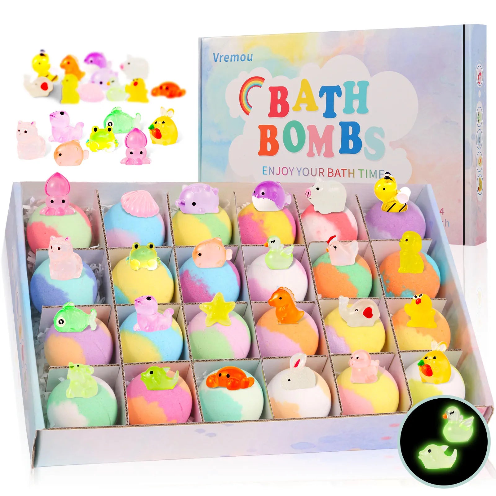 Kinder-Badebomben mit Spielzeug