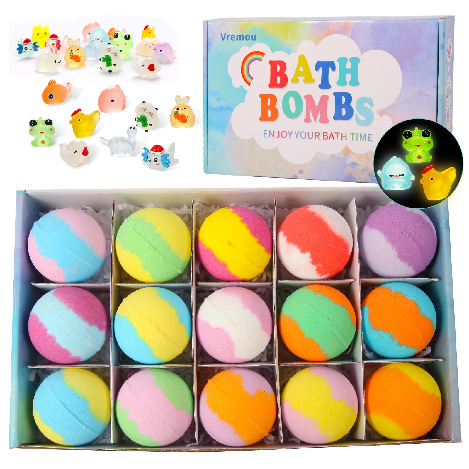 Kinder-Badebomben mit Spielzeug