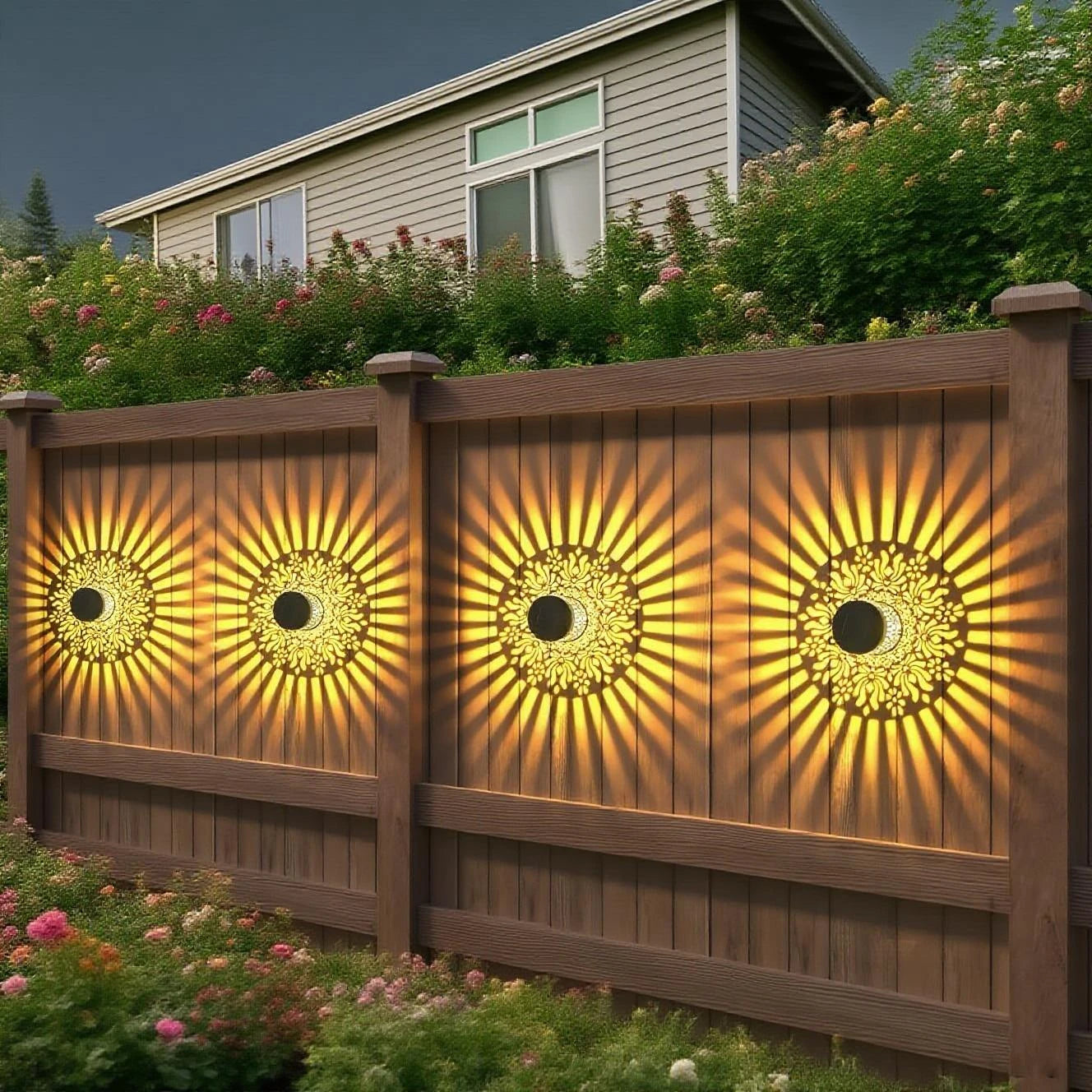 Luminis SolarBloom™ Wandleuchten – Magische Gartenbeleuchtung ohne Strom (2er Set)