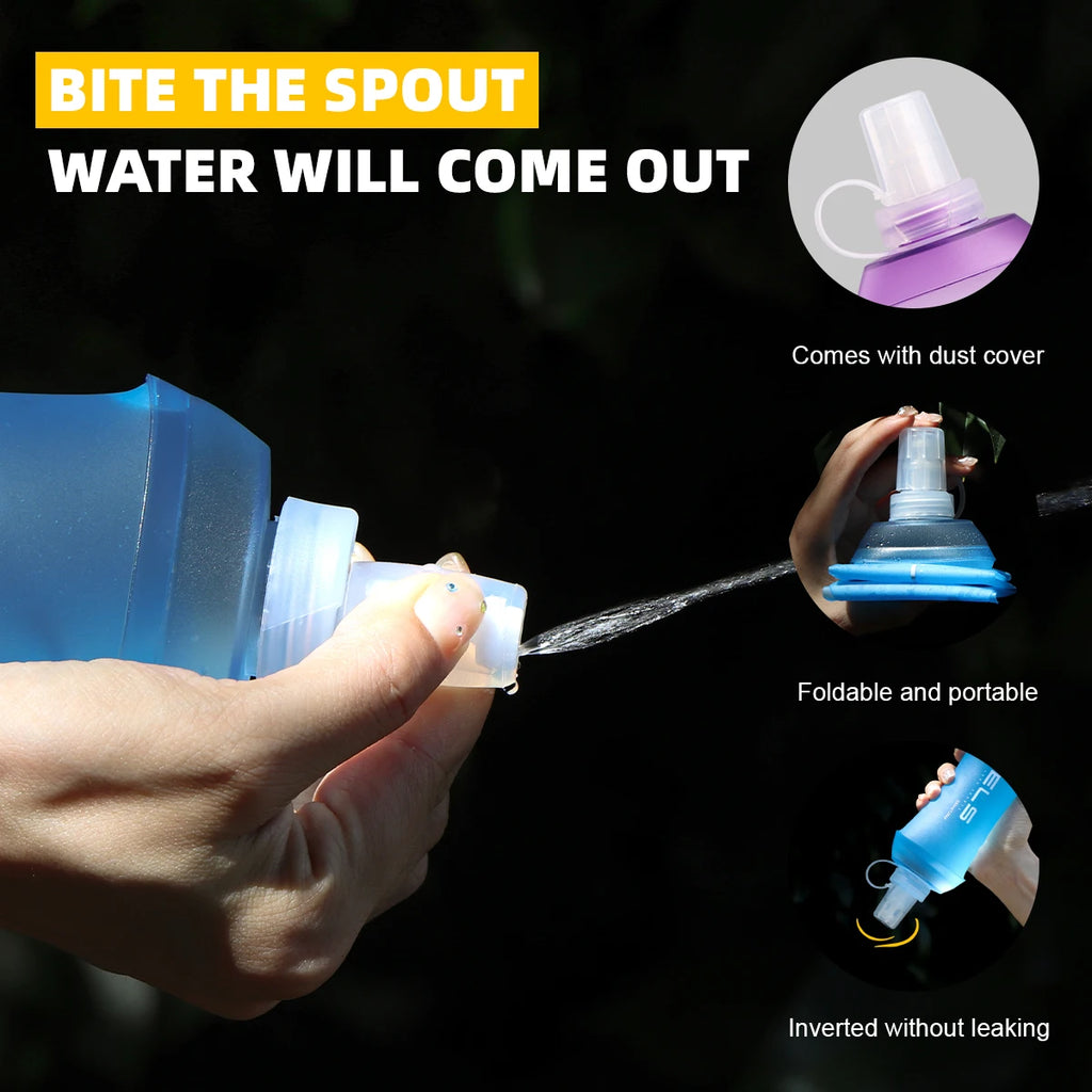 WRELS Faltbare Weiche Wasserflasche