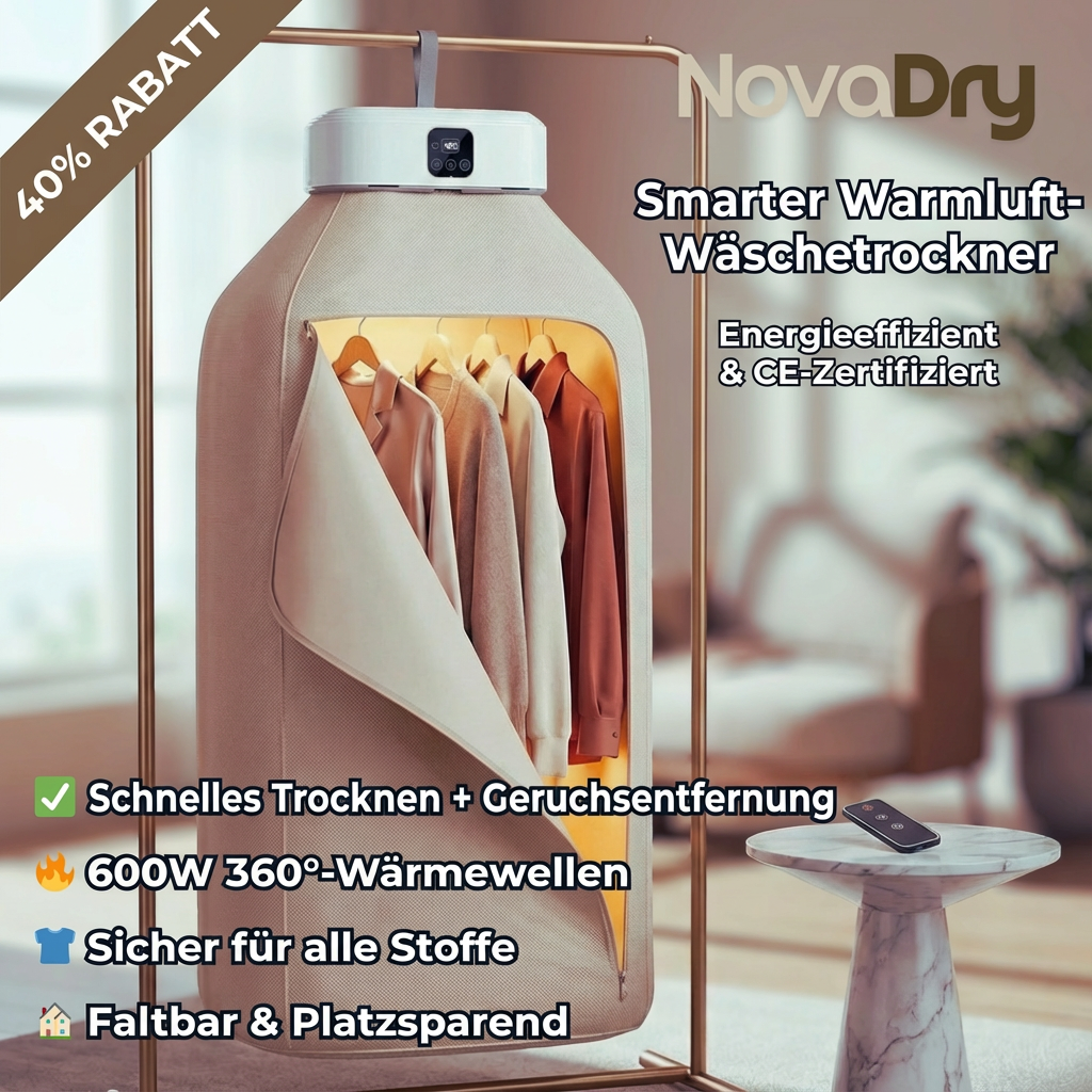Luminis NovaDry™ – Kompakter Warmluft-Kleidungstrockner