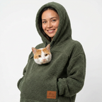 SnugglePaw™ Hoodie mit Kuschel-Tasche für Katze & Hund
