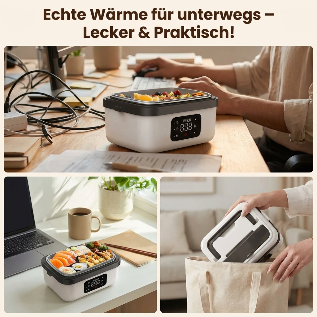 Luminis HeatBox™ Mobiler Essenswärmer & Lunchbox mit Heizfunktion
