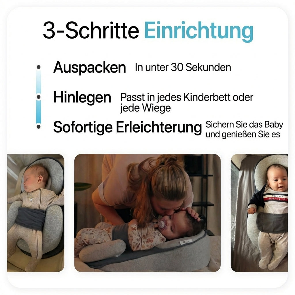 DreamCadle™ – Ergonomische Baby-Liege mit Anti-Reflux-Neigung