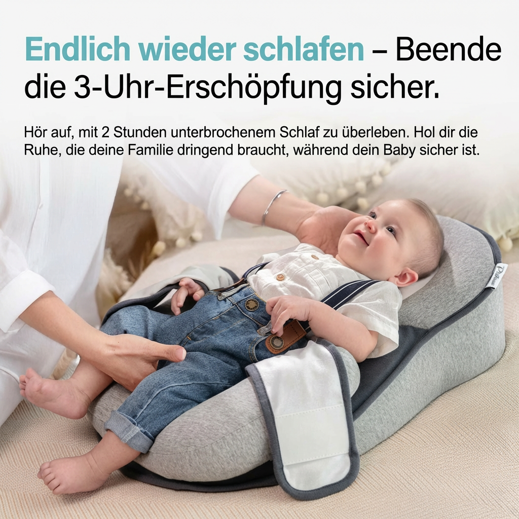 DreamCadle™ – Ergonomische Baby-Liege mit Anti-Reflux-Neigung