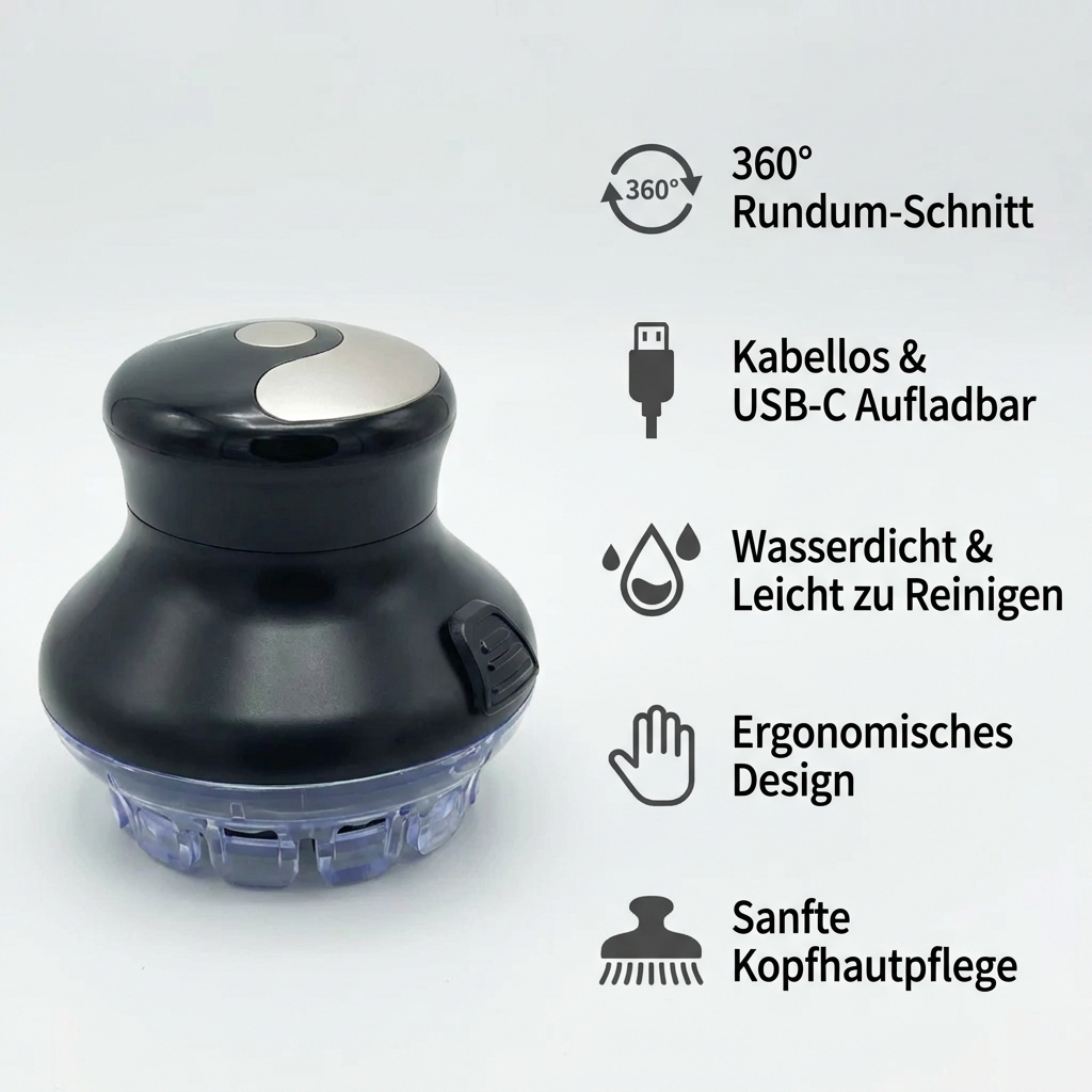 TrimSphere Kabelloser 360°-Rundhaarschneider