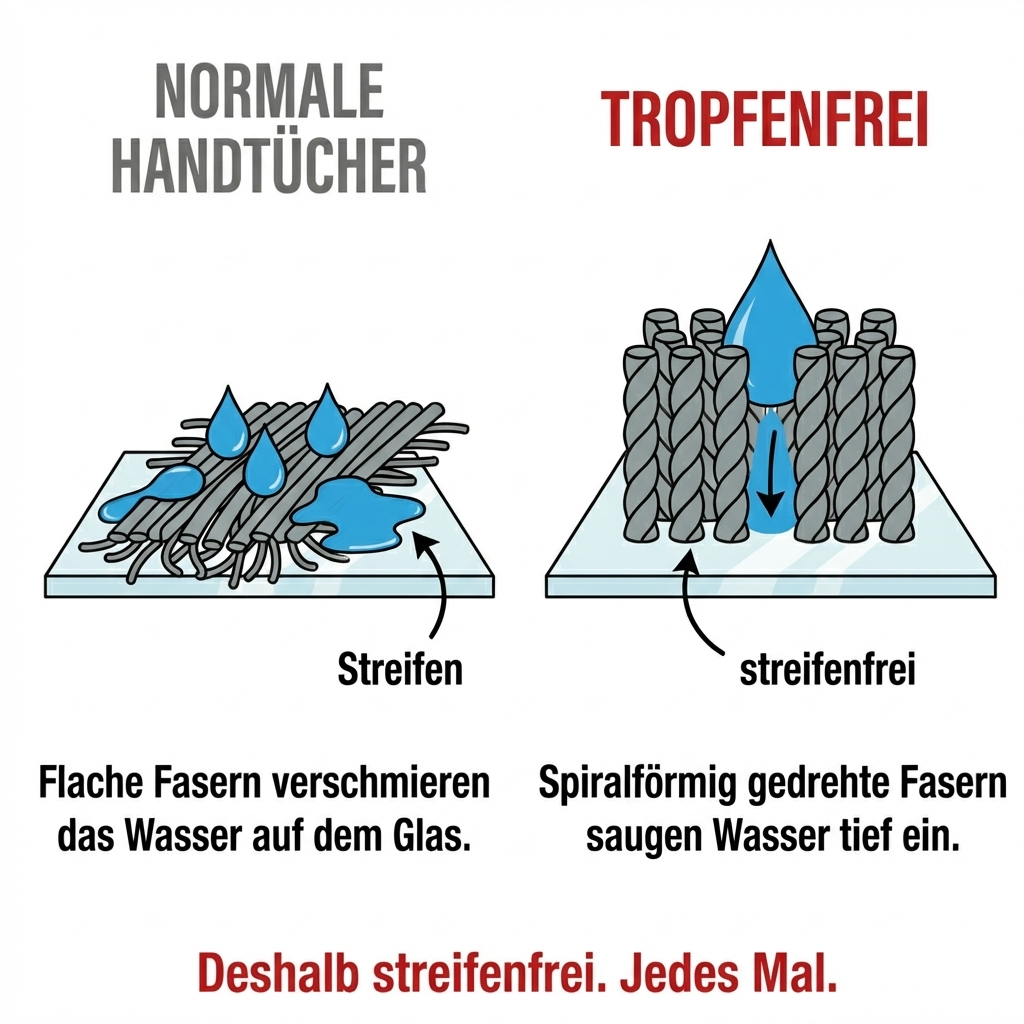 Streifenfreies Mikrofasertuch – Für perfekte Reinigung ohne Wasserflecken