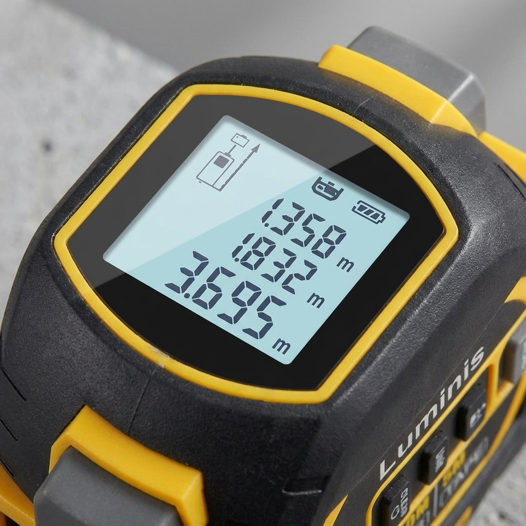 LaserMeasure™ – 3-in-1 Laser-Maßband mit Kreuzlinienlaser
