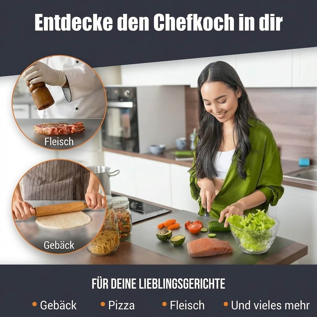 Luminis SteelPrep™ Schneidebrett – Rutschfest, hygienisch & ultra langlebig