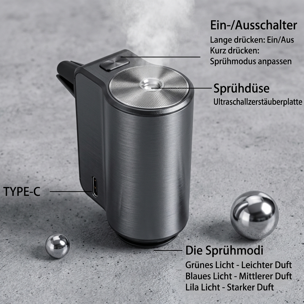Luminis AutoAroma™ – Elektrischer Auto‑Aromadiffusor für langanhaltende Frische