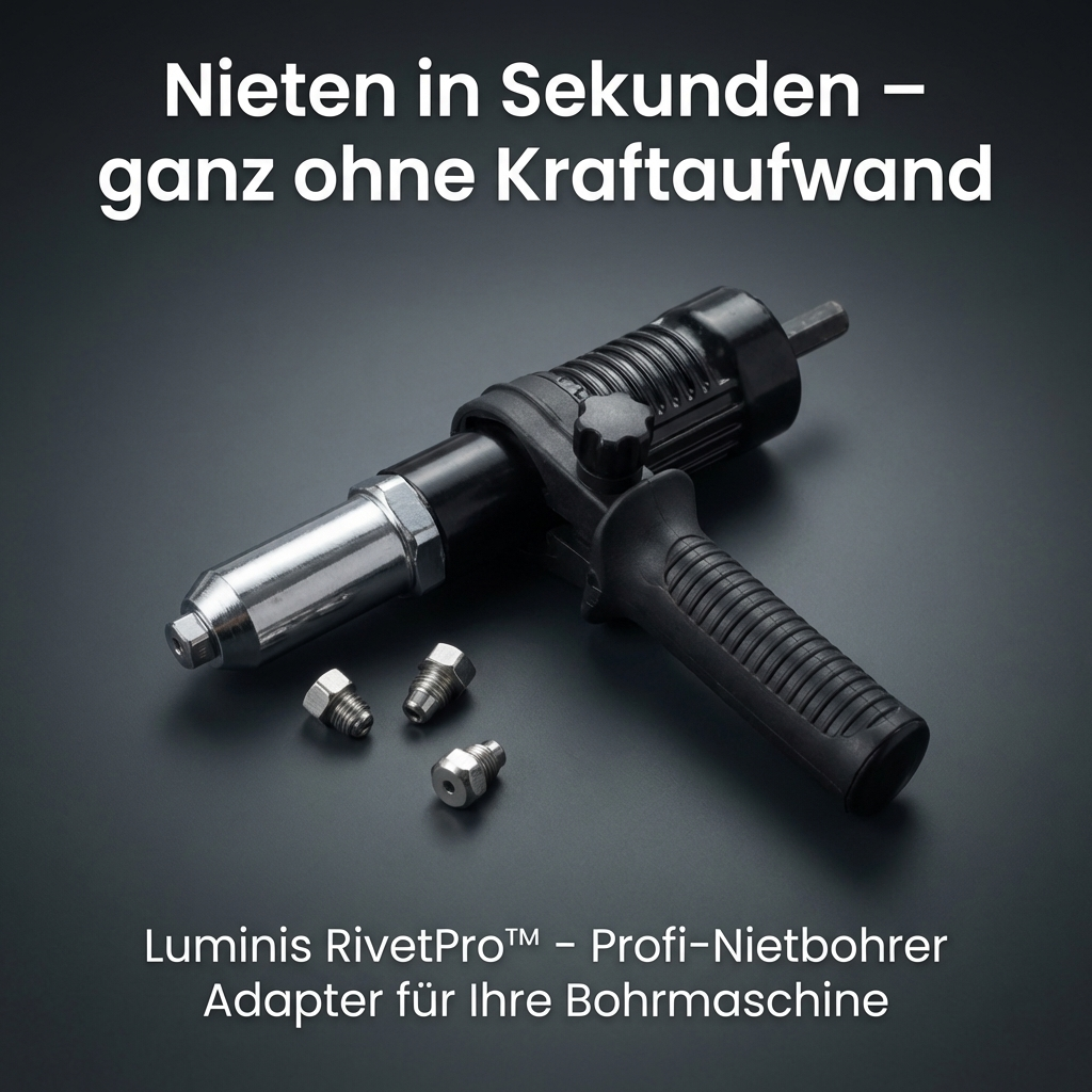 Luminis RivetPro™ – Profi Nietbohrer Adapter für Bohrmaschine