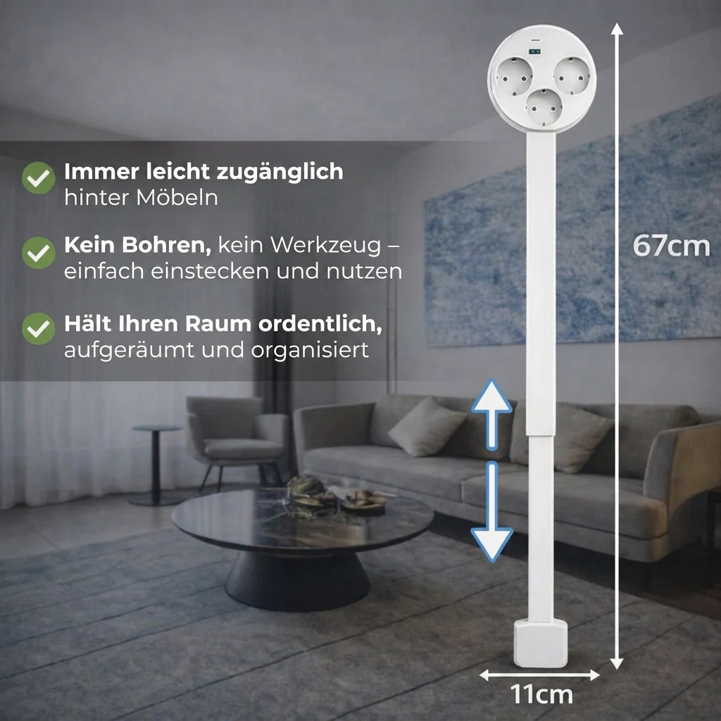 LumiFlex™ - Drehbarer Steckdosenerweiterung