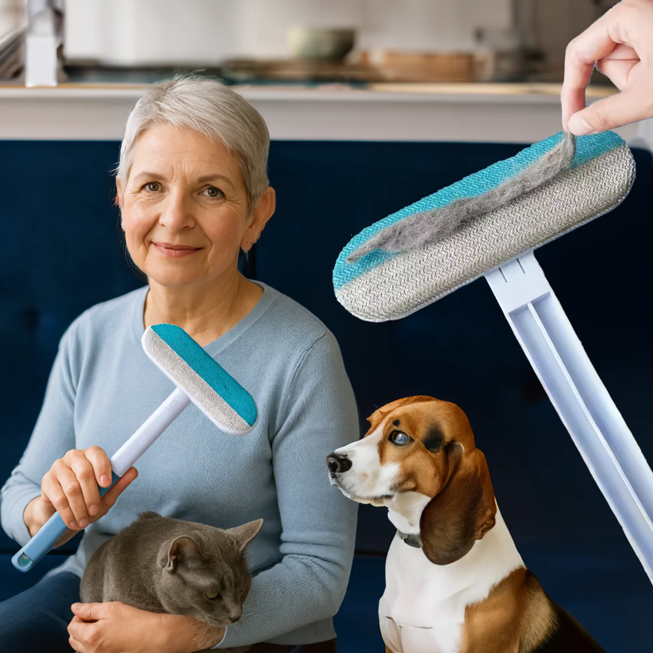 Luminis FurClean™ Tierhaarentferner – Wiederverwendbare Profi-Rolle für Haare, Fussel & Staub